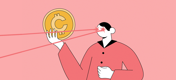Identify which crypto to buy now Laser eyed focus on the right cryptocurrency.